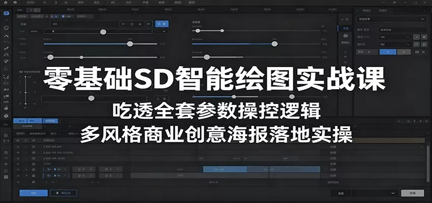 零基础SD智能绘图实战课：吃透全套参数操控逻辑，多风格商业创意海报落地实操网创项目-知识付费-在线课程-自媒体创业-网络副业-优利资源优利资源网