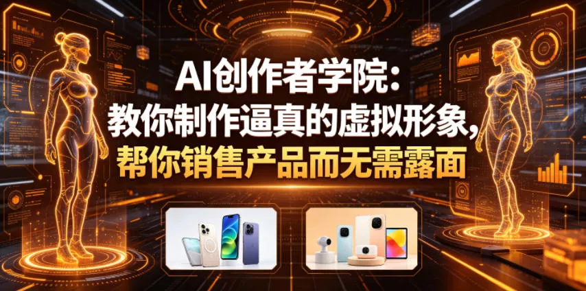 AI创作者学院：教你制作逼真的虚拟形象，帮你销售产品而无需露面【原创双语字幕】网创项目-知识付费-在线课程-自媒体创业-网络副业-优利资源优利资源网