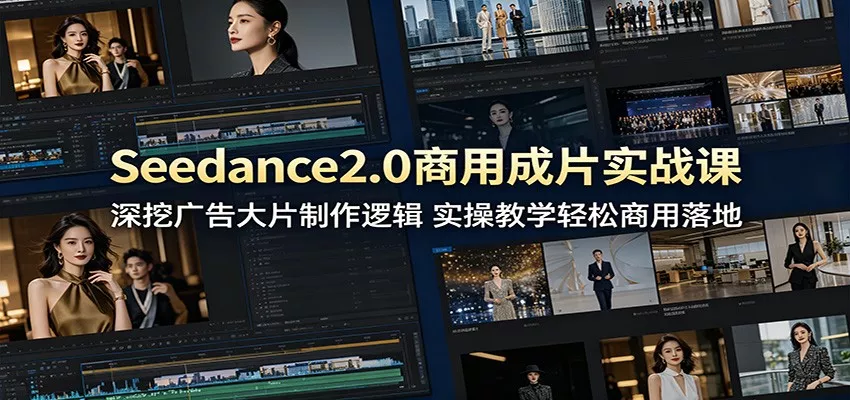 Seedance2.0商用成片实战课：深挖广告大片制作逻辑，实操教学轻松商用落地网创项目-知识付费-在线课程-自媒体创业-网络副业-优利资源优利资源网