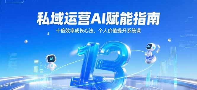 私域运营AI赋能指南，十倍效率成长心法，个人价值提升系统课网创项目-知识付费-在线课程-自媒体创业-网络副业-优利资源优利资源网
