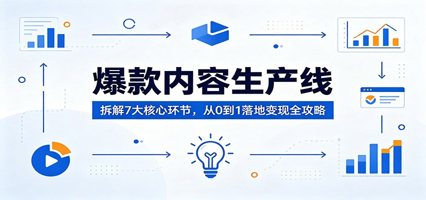 爆款内容生产线：拆解7大核心环节，从0到1落地变现全攻略网创项目-知识付费-在线课程-自媒体创业-网络副业-优利资源优利资源网