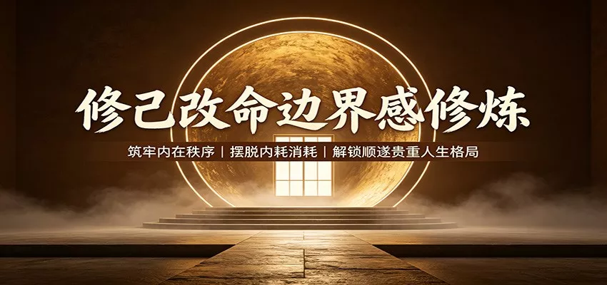 修己改命边界感修炼:筑牢内在秩序,摆脱内耗消耗,解锁顺遂贵重人生格局网创项目-知识付费-在线课程-自媒体创业-网络副业-优利资源优利资源网