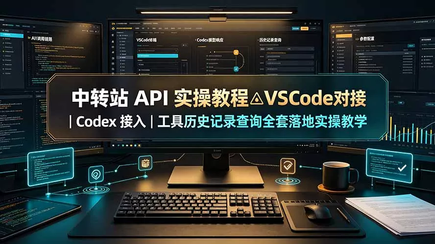 中转站 API 实操教程△VSCode 对接｜Codex 接入｜工具历史记录查询全套落地实操教学网创项目-知识付费-在线课程-自媒体创业-网络副业-优利资源优利资源网