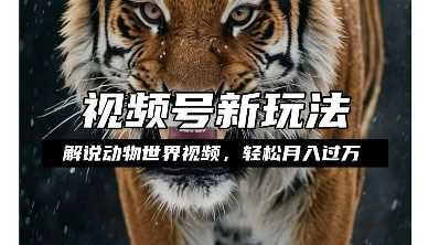 利用动物世界解说视频，赚分成计划收益，轻松月入过W，操作简单【揭秘】网创项目-知识付费-在线课程-自媒体创业-网络副业-优利资源优利资源网