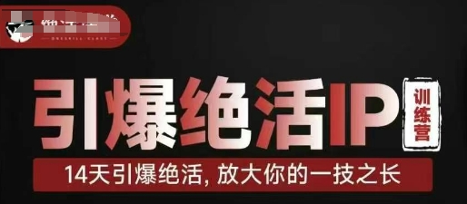 引爆绝活IP训练营，14天引爆绝活，放大你的一技之长网创项目-知识付费-在线课程-自媒体创业-网络副业-优利资源优利资源网