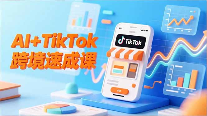 AI+TikTok跨境速成课，智能翻译、店铺定位、流程拆解，7天高效上线运营网创项目-知识付费-在线课程-自媒体创业-网络副业-优利资源优利资源网
