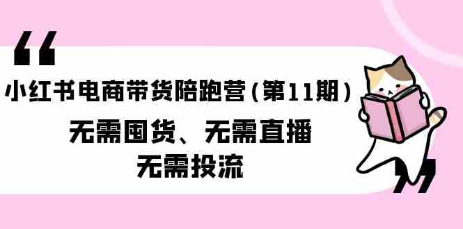 （9996期）小红书电商带货陪跑营(第11期)无需囤货、无需直播、无需投流（送往期10套）网创项目-知识付费-在线课程-自媒体创业-网络副业-优利资源优利资源网