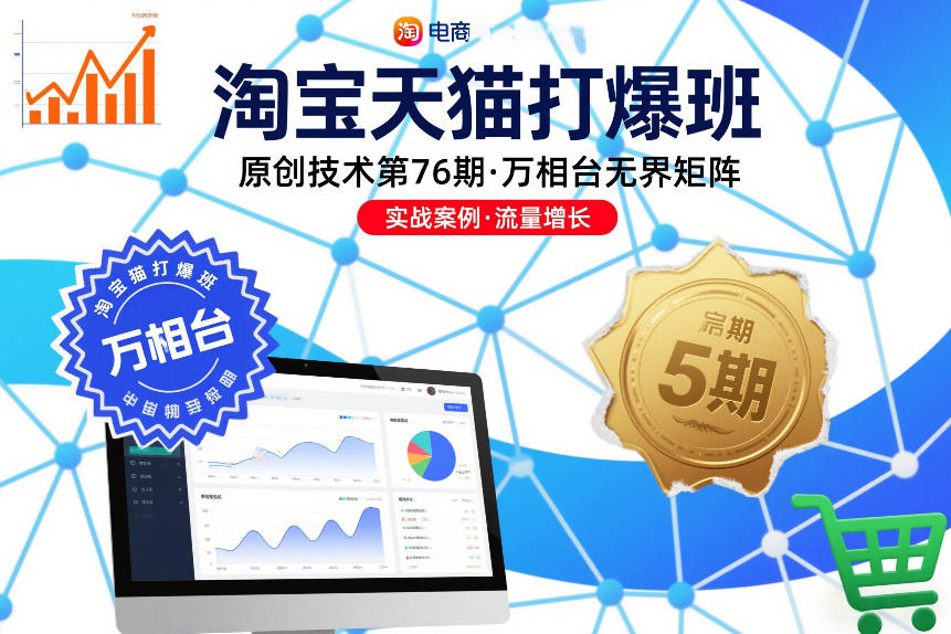 淘宝天猫打爆班原创技术第76期，万相台无界矩阵网创项目-知识付费-在线课程-自媒体创业-网络副业-优利资源优利资源网