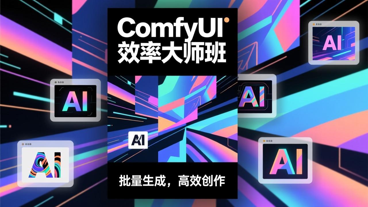 ComfyUI效率大师班：工作流搭建，批量生成，将个人AI出图效率提升5-10倍，月接单收入1-3万网创项目-知识付费-在线课程-自媒体创业-网络副业-优利资源优利资源网