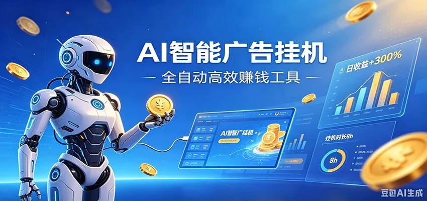 AI智能广告挂机，小白轻松上手，在家自动赚收益网创项目-知识付费-在线课程-自媒体创业-网络副业-优利资源优利资源网