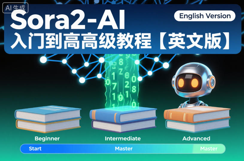 Sora2-AI入门到高级教程【英文版】网创项目-知识付费-在线课程-自媒体创业-网络副业-优利资源优利资源网