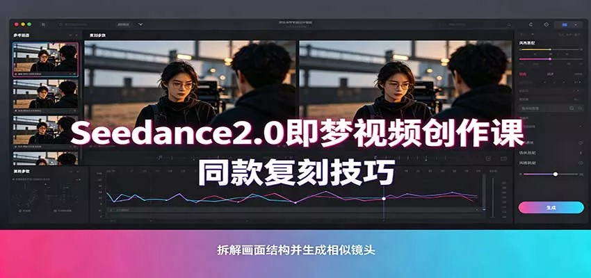 Seedance2.0即梦视频创作课：剧本式视频制作，同款复刻技巧，多行业案例落地教学网创项目-知识付费-在线课程-自媒体创业-网络副业-优利资源优利资源网