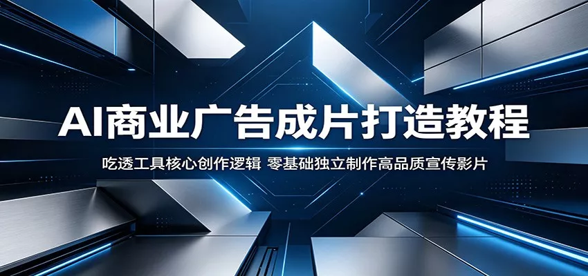 AI商业广告成片打造教程：吃透工具核心创作逻辑，零基础独立制作高品质宣传影片网创项目-知识付费-在线课程-自媒体创业-网络副业-优利资源优利资源网