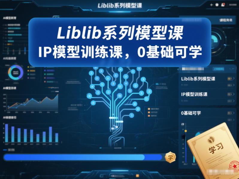 Liblib系列模型课，IP模型训练课，0基础可学网创项目-知识付费-在线课程-自媒体创业-网络副业-优利资源优利资源网