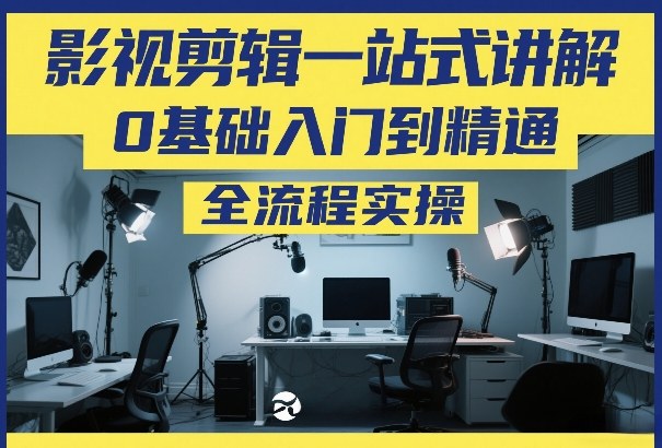 影视剪辑一站式讲解，0基础入门到精通，全流程实操网创项目-知识付费-在线课程-自媒体创业-网络副业-优利资源优利资源网
