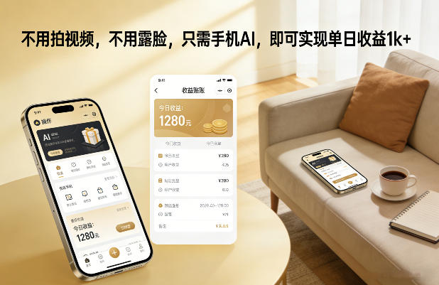 不用拍视频，不用露脸，只需手机AI，即可实现单日收益1k+【揭秘】网创项目-知识付费-在线课程-自媒体创业-网络副业-优利资源优利资源网