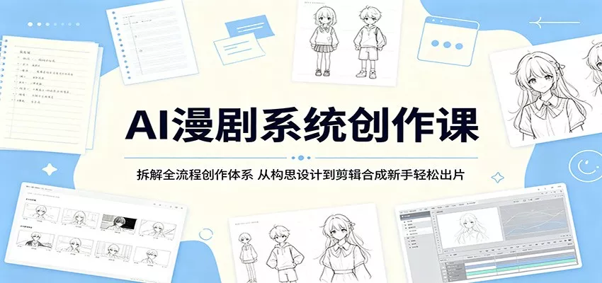 AI漫剧系统创作课：拆解全流程创作体系，从构思设计到剪辑合成新手轻松出片网创项目-知识付费-在线课程-自媒体创业-网络副业-优利资源优利资源网