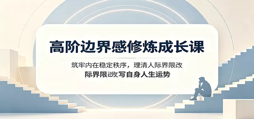 高阶边界感修炼成长课:筑牢内在稳定秩序,理清人际界限改写自身人生运势网创项目-知识付费-在线课程-自媒体创业-网络副业-优利资源优利资源网