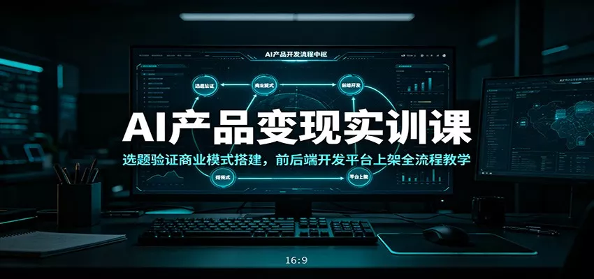 AI产品变现实训课：选题验证商业模式搭建，前后端开发平台上架全流程教学网创项目-知识付费-在线课程-自媒体创业-网络副业-优利资源优利资源网