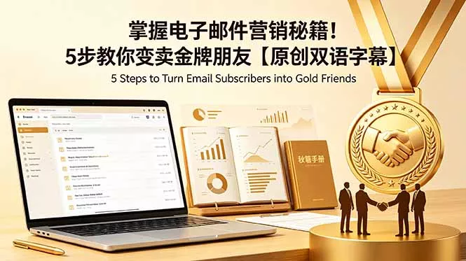 掌握电子邮件营销秘籍！5步教你变卖金牌朋友【原创双语字幕】网创项目-知识付费-在线课程-自媒体创业-网络副业-优利资源优利资源网