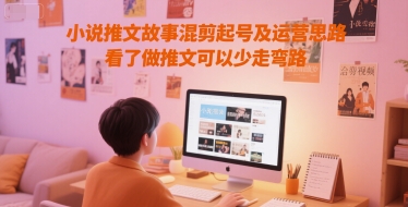 小说推文故事混剪起号及运营思路，看了做推文可以少走弯路网创项目-知识付费-在线课程-自媒体创业-网络副业-优利资源优利资源网