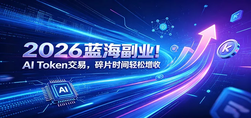 2026蓝海副业！AI Token交易，碎片时间轻松增收网创项目-知识付费-在线课程-自媒体创业-网络副业-优利资源优利资源网