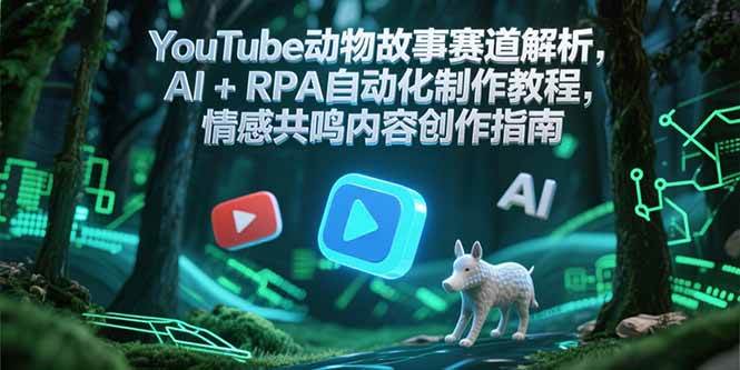 （15174期）YouTube动物故事赛道解析，AI+RPA自动化制作教程，情感共鸣内容创作指南网创项目-知识付费-在线课程-自媒体创业-网络副业-优利资源优利资源网
