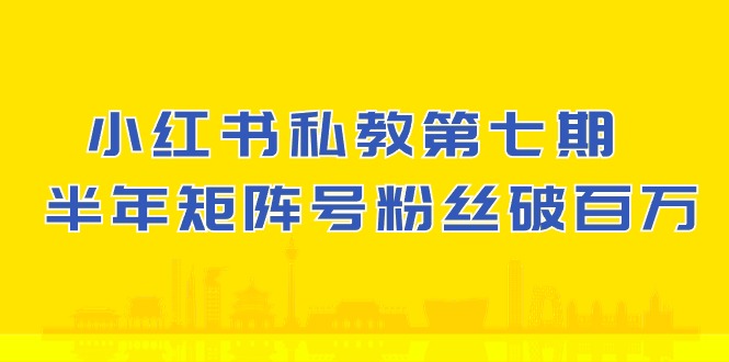 小红书私教第七期，小红书90天涨粉18w，1周涨粉破万 半年矩阵号粉丝破百万网创项目-知识付费-在线课程-自媒体创业-网络副业-优利资源优利资源网