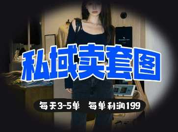 私域卖套图每天3-5单，每单利润99网创项目-知识付费-在线课程-自媒体创业-网络副业-优利资源优利资源网