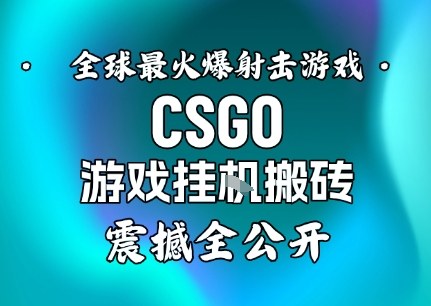 【年底大揭秘】基于全球最火爆的射击CSGO游戏挂G搬砖，日入5张+，震撼公开网创项目-知识付费-在线课程-自媒体创业-网络副业-优利资源优利资源网