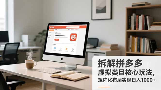 拆解拼多多虚拟类目核心玩法，矩阵化布局实现日入1000+网创项目-知识付费-在线课程-自媒体创业-网络副业-优利资源优利资源网