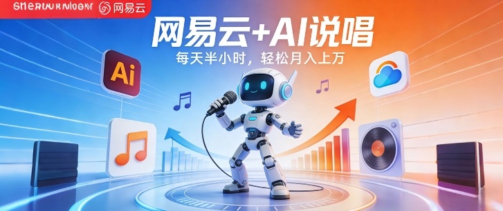 网易云+AI说唱，每天半小时，AI内容创作+流量变现，轻松月入1W网创项目-知识付费-在线课程-自媒体创业-网络副业-优利资源优利资源网