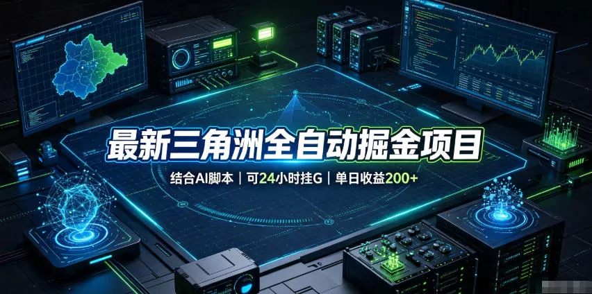 最新三角洲全自动掘金项目，结合AI脚本，可24小时挂G，单日收益200+【揭秘】网创项目-知识付费-在线课程-自媒体创业-网络副业-优利资源优利资源网