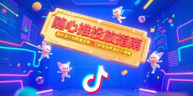 （15291期）随心推投放指南，脚本设计加数据监测，三阶段自然流拉升策略网创项目-知识付费-在线课程-自媒体创业-网络副业-优利资源优利资源网