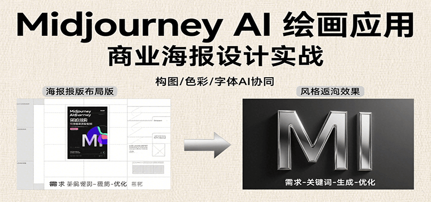 Midjourney AI绘画应用，关键词指令解析、漫画头像制作、海报设计、3D人物生成等网创项目-知识付费-在线课程-自媒体创业-网络副业-优利资源优利资源网