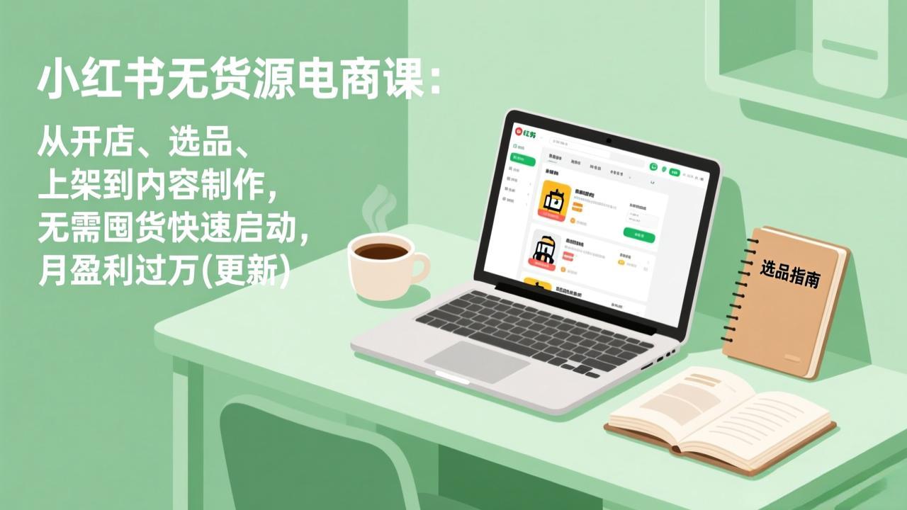 小红书无货源电商课(5月12更新网创项目-知识付费-在线课程-自媒体创业-网络副业-优利资源优利资源网