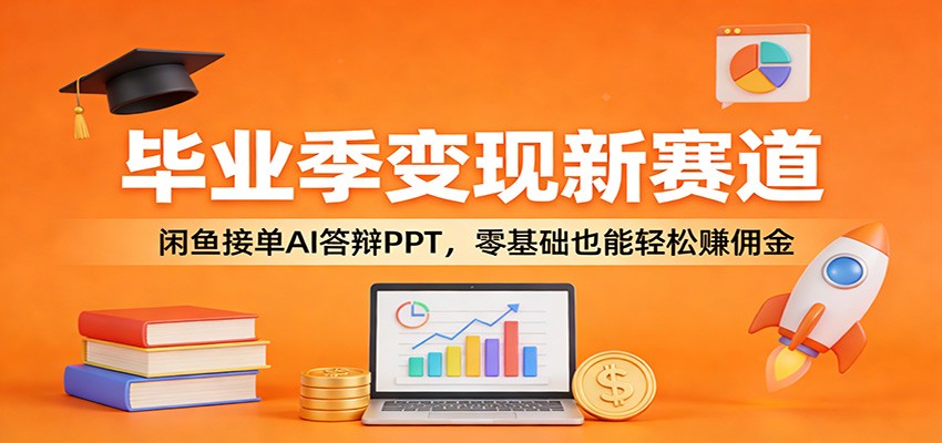 毕业季变现新赛道：闲鱼接单AI答辩PPT，零基础也能轻松赚佣金网创项目-知识付费-在线课程-自媒体创业-网络副业-优利资源优利资源网
