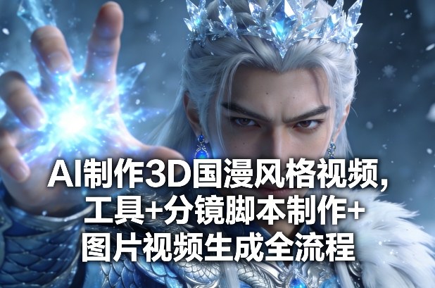 AI制作3D国漫风格视频，工具+分镜脚本制作+图片视频生成全流程网创项目-知识付费-在线课程-自媒体创业-网络副业-优利资源优利资源网