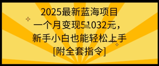 2025最新蓝海项目一个月变现1w+新手小白也能轻松上手【附全套指令】网创项目-知识付费-在线课程-自媒体创业-网络副业-优利资源优利资源网
