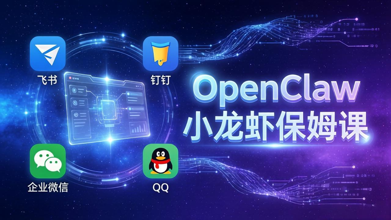 OpenClaw小龙虾保姆课： Windows/macOS/Linux/Docker全系统安装，飞书+钉钉+企业微信+QQ 全接入网创项目-知识付费-在线课程-自媒体创业-网络副业-优利资源优利资源网