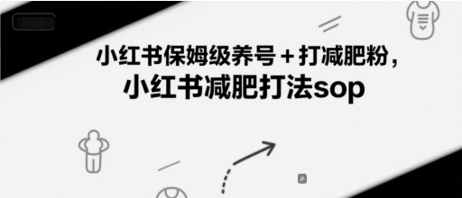 小红书保姆级养号+打减肥粉，小红书减肥打法sop网创项目-知识付费-在线课程-自媒体创业-网络副业-优利资源优利资源网