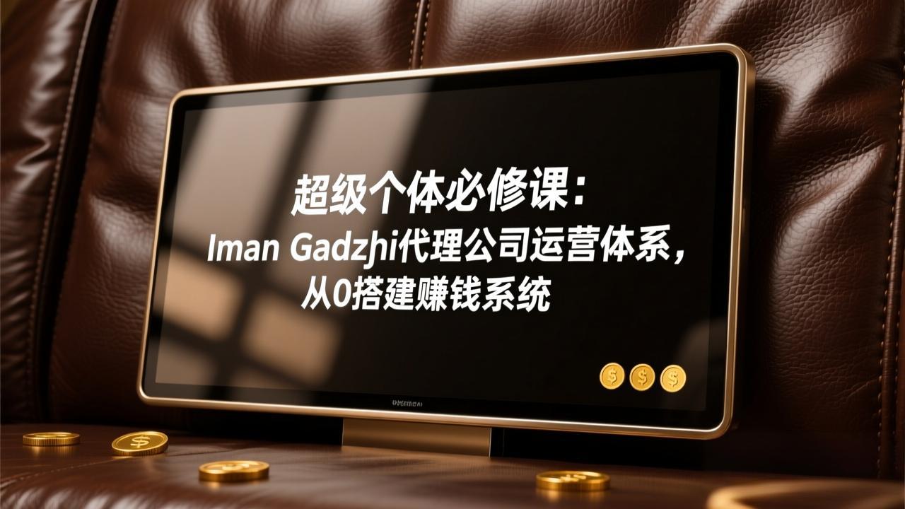 超级个体必修课：Iman Gadzhi代理公司运营体系，从0搭建赚钱系统网创项目-知识付费-在线课程-自媒体创业-网络副业-优利资源优利资源网