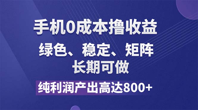 （11976期）纯利润高达800+，手机0成本撸羊毛，项目纯绿色，可稳定长期操作！网创项目-知识付费-在线课程-自媒体创业-网络副业-优利资源优利资源网