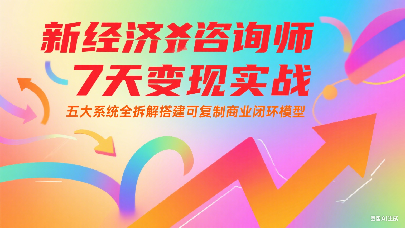 新经济咨询师 7 天变现实战：五大系统全拆解搭建可复制商业闭环模型网创项目-知识付费-在线课程-自媒体创业-网络副业-优利资源优利资源网