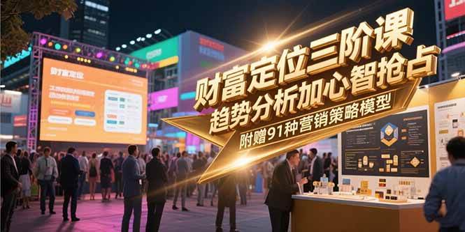 （15219期）财富定位三阶课，趋势分析加心智抢占，附赠91种营销策略模型网创项目-知识付费-在线课程-自媒体创业-网络副业-优利资源优利资源网