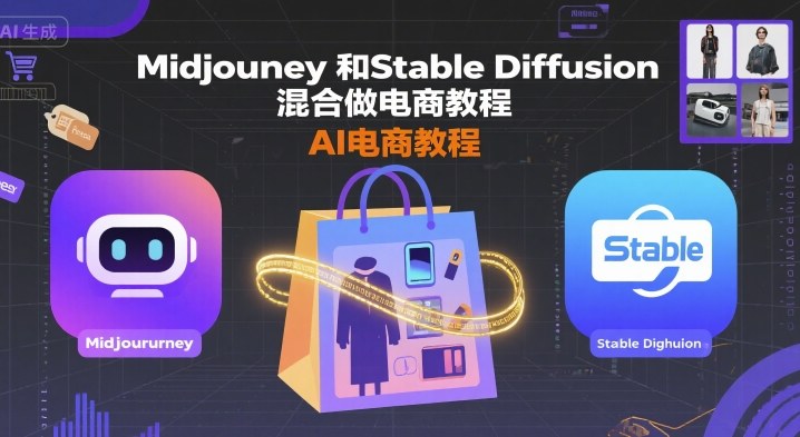Midjourney和Stable Diffusion混合做电商教程-ai电商教程网创项目-知识付费-在线课程-自媒体创业-网络副业-优利资源优利资源网