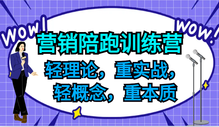 营销陪跑训练营，轻理论，重实战，轻概念，重本质，适合中小企业和初创企业的老板网创项目-知识付费-在线课程-自媒体创业-网络副业-优利资源优利资源网