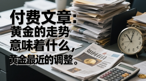 付费文章：黄金的走势意味着什么，如何看待黄金最近的调整网创项目-知识付费-在线课程-自媒体创业-网络副业-优利资源优利资源网