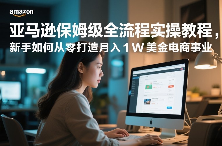 亚马逊保姆级全流程实操教程，新手如何从零打造月入1W美金电商事业网创项目-知识付费-在线课程-自媒体创业-网络副业-优利资源优利资源网