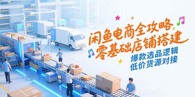 （15325期）闲鱼电商全攻略，零基础店铺搭建，爆款选品逻辑，低价货源对接网创项目-知识付费-在线课程-自媒体创业-网络副业-优利资源优利资源网